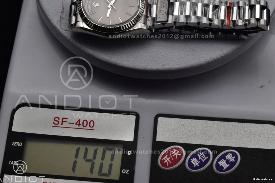Grey (Gain Bracelet Dial vr3255 SS DayDate on 683 Steel QF Best Weight) 36 904L V5 DailyWear Edition President 0316